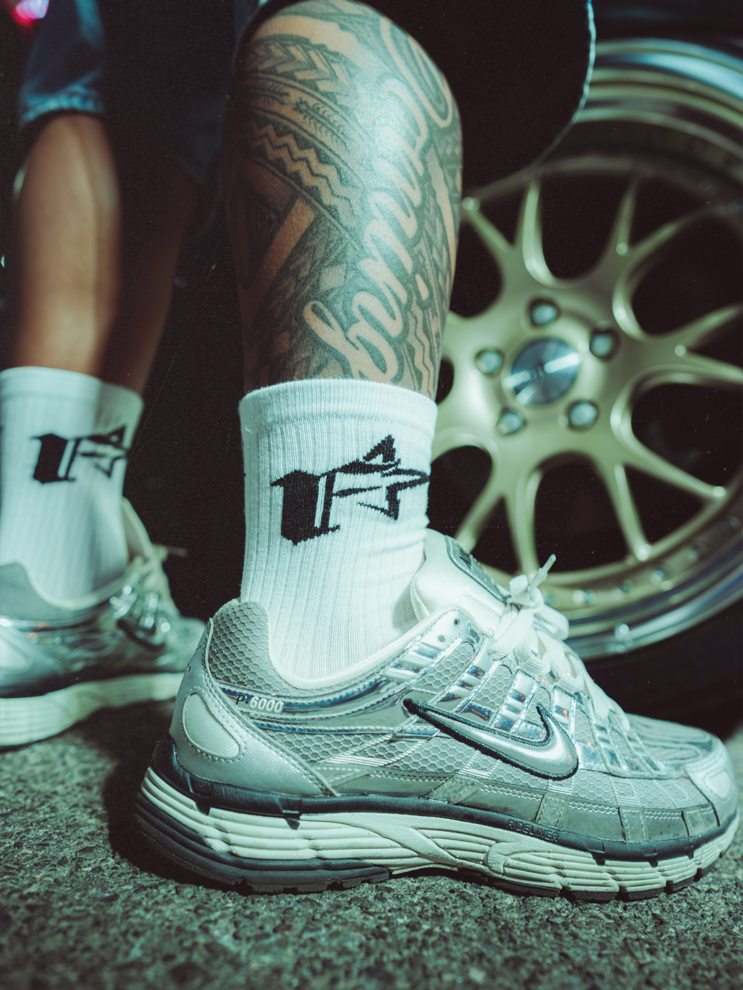 F STAR LOGO CREW SOCKS