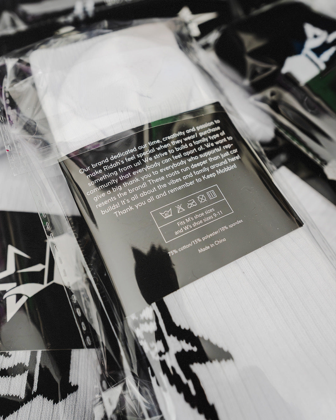 F STAR LOGO CREW SOCKS