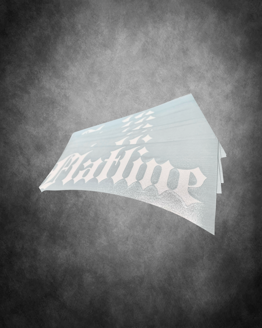FLATLINE SMALL OLD ENGLISH DECAL 12”