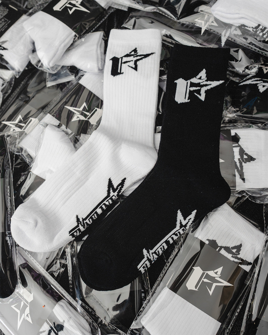 F STAR LOGO CREW SOCKS