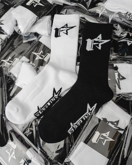 F STAR LOGO CREW SOCKS